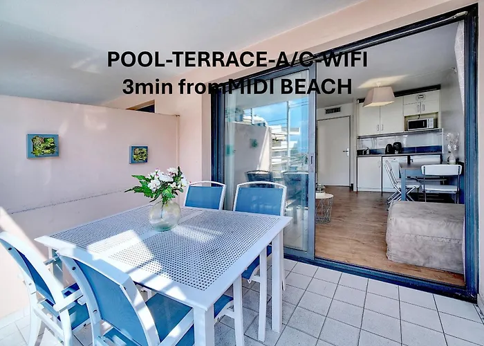 Agreable 2 Pieces Terrasse, Piscine, Clemenceau A1b235 * كان